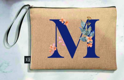 Bolso de mano letra m una pieza (diseño variado) (25×18×1 )